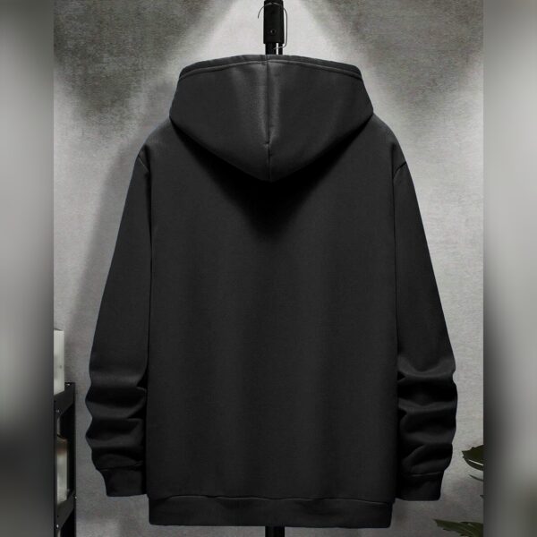 Buzo Hoodie Negro Perchado - Espalda Solo