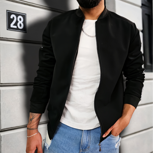 Chaqueta bomber negra para hombre