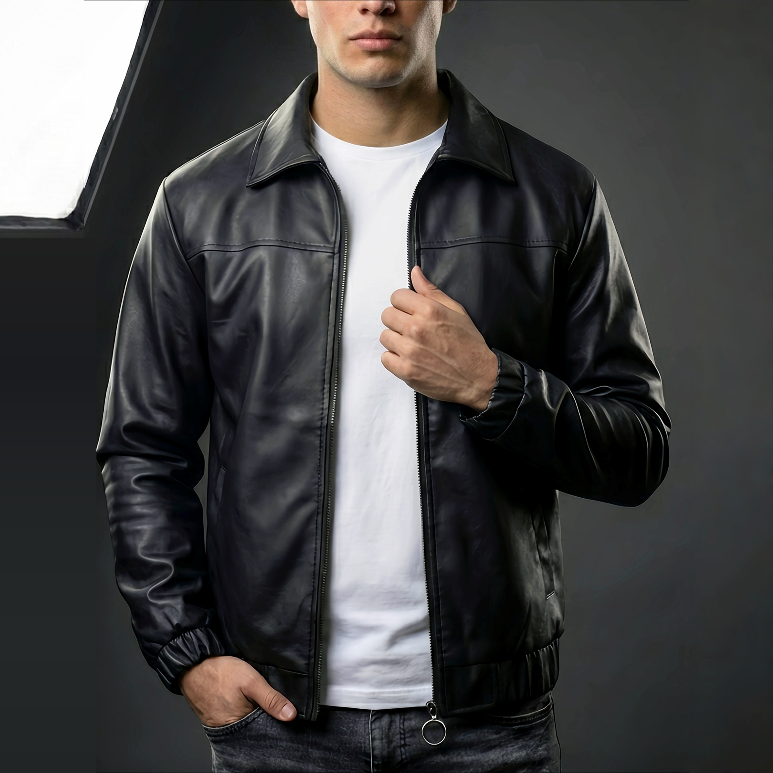 Cazadora Negra - Estilo Versátil - Perfecta para Tu Look - ¡Compra Ahora!